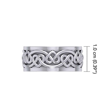 Celtic Heart Silver Spinner Ring TRI2454 - Jewelry